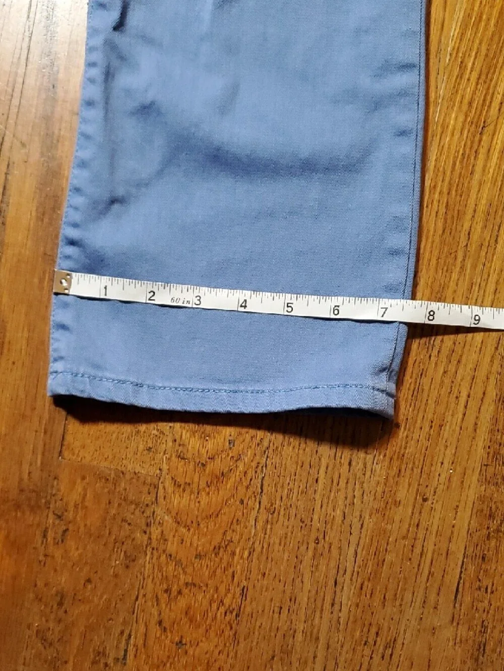Light Blue Straight-Leg Pants